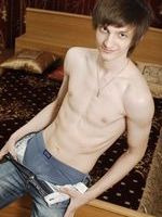 clip bulge young men male pose dental dam gagging