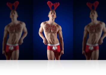 Friday, December 22nd: Ingo blond athletic christmas twink