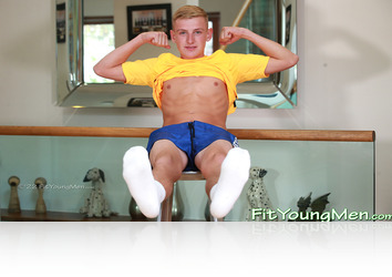 Sunday, October 23rd: Blake Buckley - Young Blond Teen Shows off his Lean Smooth Body!